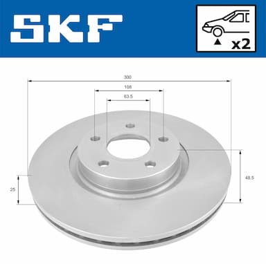 Bremžu diski SKF VKBD 80053 V2 2