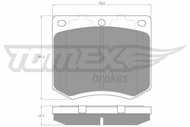 Bremžu uzliku kompl., Disku bremzes TOMEX Brakes TX 11-99 1