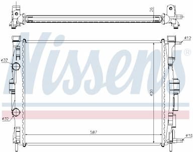 Radiators, Motora dzesēšanas sistēma NISSENS 63765A 5