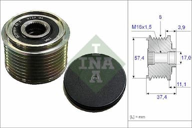 Ģeneratora brīvgaitas mehānisms Schaeffler INA 535 0068 10 1