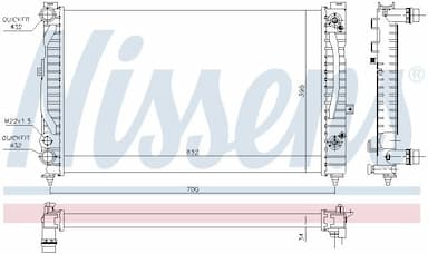 Radiators, Motora dzesēšanas sistēma NISSENS 60229 2