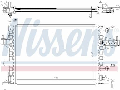 Radiators, Motora dzesēšanas sistēma NISSENS 63007 5