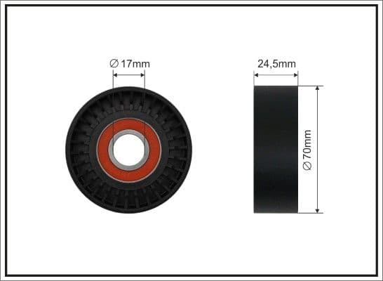 Spriegotājrullītis, Ķīļrievu siksna CAFFARO 330-00 1