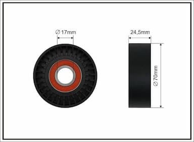 Spriegotājrullītis, Ķīļrievu siksna CAFFARO 280-00 1