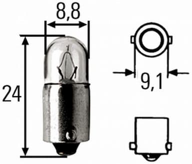 Kvēlspuldze HELLA 8GP 002 068-241 2