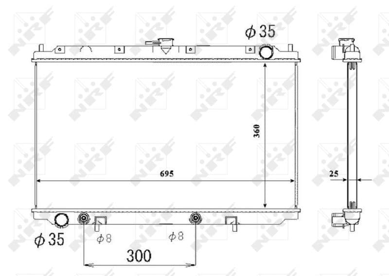 Radiators, Motora dzesēšanas sistēma NRF 53695 1