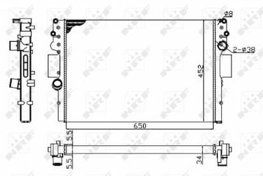 Radiators, Motora dzesēšanas sistēma NRF 53614A 4