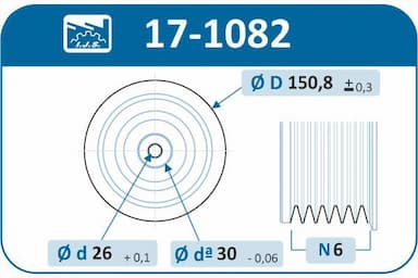 Piedziņas skriemelis, Kloķvārpsta IJS GROUP 17-1082 2