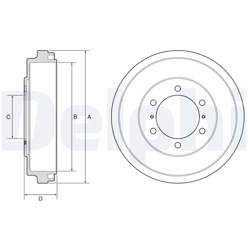 Bremžu trumulis DELPHI BF631 1