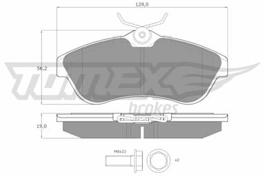 Bremžu uzliku kompl., Disku bremzes TOMEX Brakes TX 13-29 1