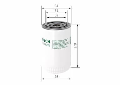 Eļļas filtrs BOSCH 0 451 203 226 5