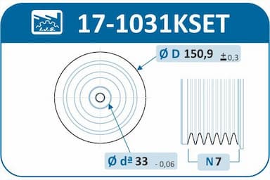 Siksnas skriemeļa komplekts, Kloķvārpsta IJS GROUP 17-1031KSET 2