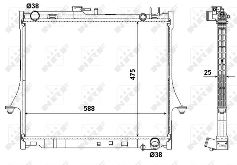 Radiators, Motora dzesēšanas sistēma NRF 53055 1