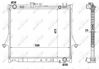 Radiators, Motora dzesēšanas sistēma NRF 53055 1