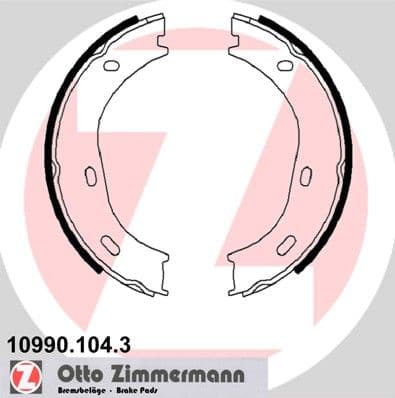 Bremžu loku kompl., Stāvbremze ZIMMERMANN 10990.104.3 1