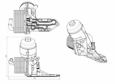 Korpuss, Eļļas filtrs NRF 31844 5