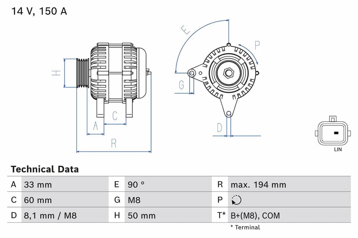 Ģenerators BOSCH 0 986 084 690 1