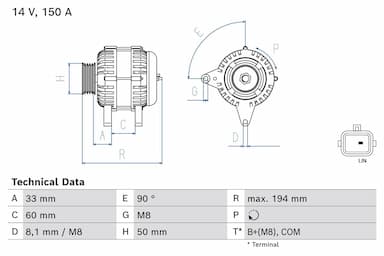 Ģenerators BOSCH 0 986 084 690 1