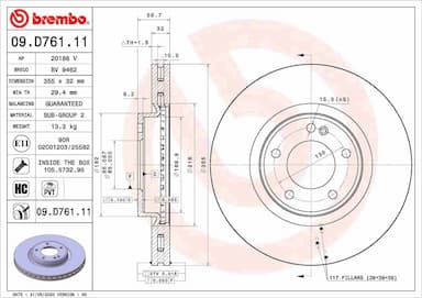 Bremžu diski BREMBO 09.D761.11 1