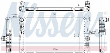 Radiators, Motora dzesēšanas sistēma NISSENS 60839 6