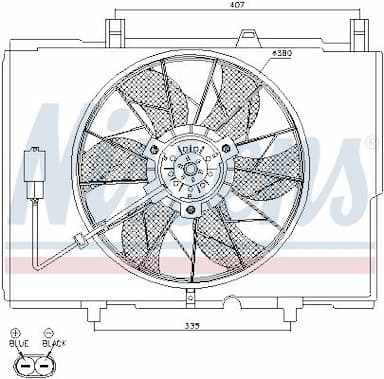 Ventilators, Motora dzesēšanas sistēma NISSENS 85489 6