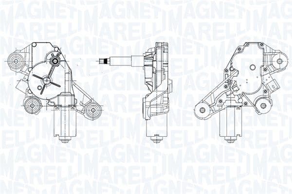 Stikla tīrītāju motors MAGNETI MARELLI 064073400010 1