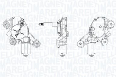 Stikla tīrītāju motors MAGNETI MARELLI 064073400010 1