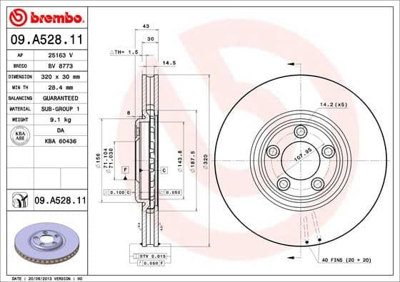 Bremžu diski BREMBO 09.A528.11 1