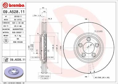 Bremžu diski BREMBO 09.A528.11 1