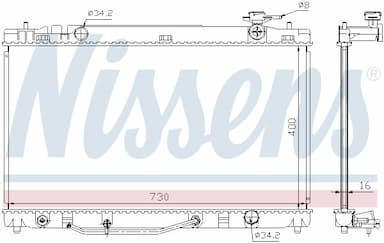 Radiators, Motora dzesēšanas sistēma NISSENS 646808 5