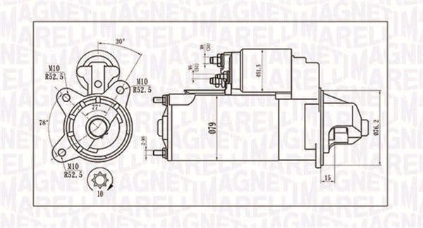 Starteris MAGNETI MARELLI 063721396010 1