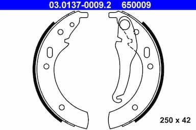 Bremžu loku komplekts ATE 03.0137-0009.2 1