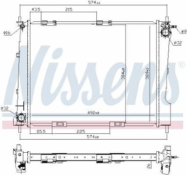 Radiators, Motora dzesēšanas sistēma NISSENS 67284 6