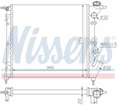 Radiators, Motora dzesēšanas sistēma NISSENS 63929 5