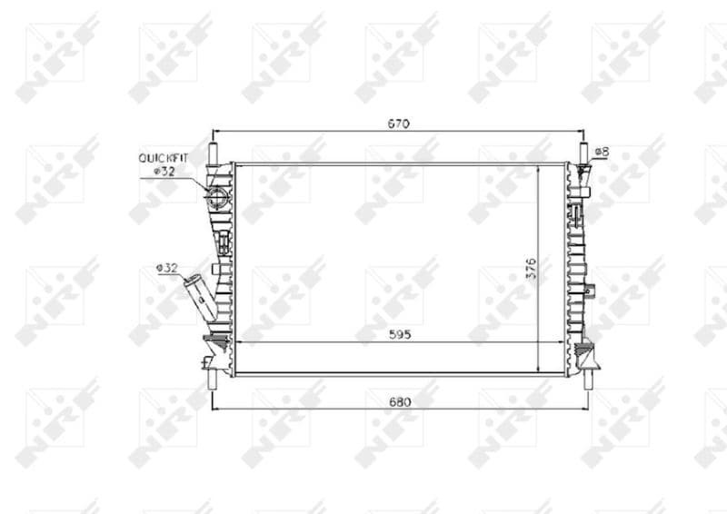 Radiators, Motora dzesēšanas sistēma NRF 53743 1