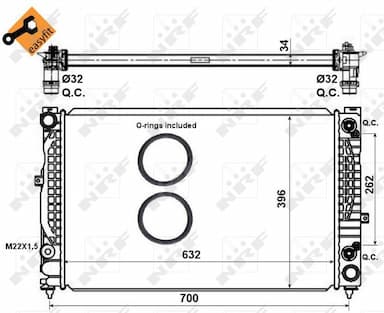 Radiators, Motora dzesēšanas sistēma NRF 519504 4