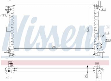 Radiators, Motora dzesēšanas sistēma NISSENS 62052 5