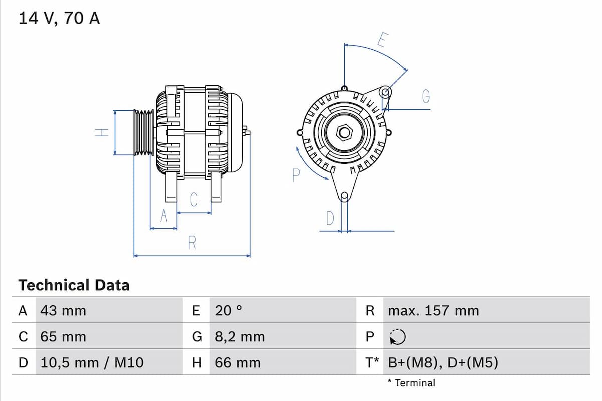 Ģenerators BOSCH 0 986 038 740 1