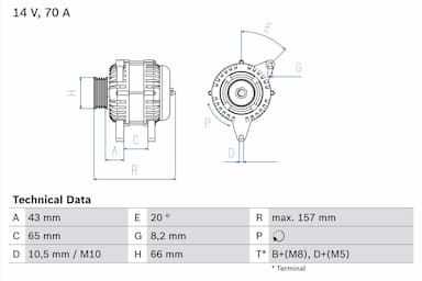 Ģenerators BOSCH 0 986 038 740 1