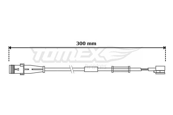 Indikators, Bremžu uzliku nodilums TOMEX Brakes TX 30-70 1