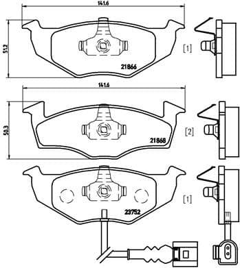 Bremžu uzliku kompl., Disku bremzes BREMBO P 85 071 1