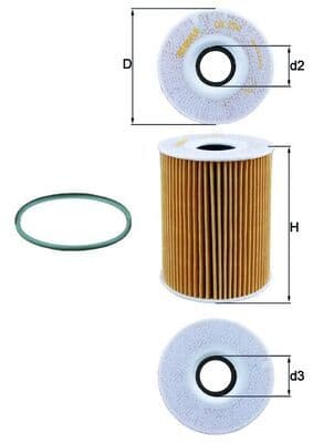 Eļļas filtrs MAHLE OX 254D4 1