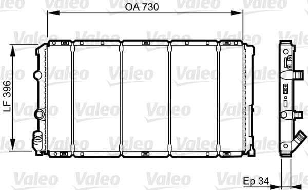 Radiators, Motora dzesēšanas sistēma VALEO 732050 1