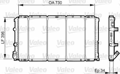 Radiators, Motora dzesēšanas sistēma VALEO 732050 1