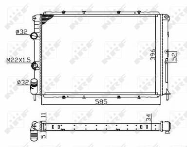 Radiators, Motora dzesēšanas sistēma NRF 509503A 4