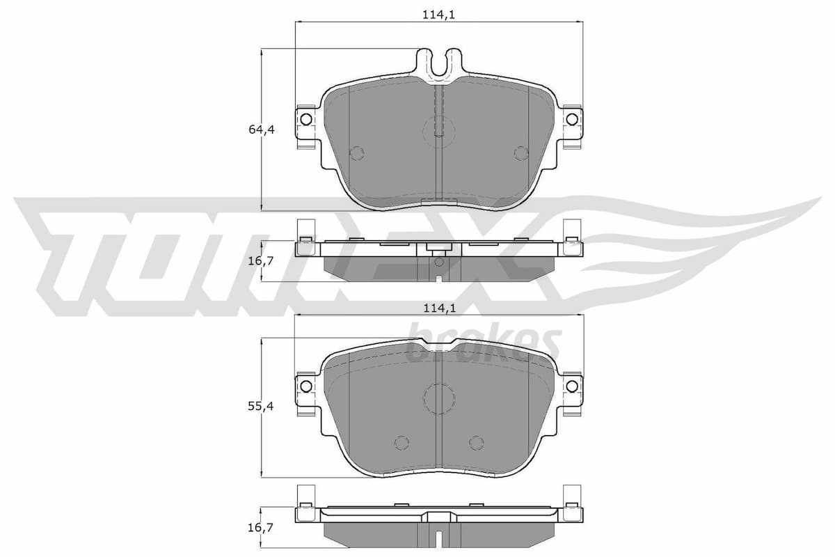 Bremžu uzliku kompl., Disku bremzes TOMEX Brakes TX 18-76 1