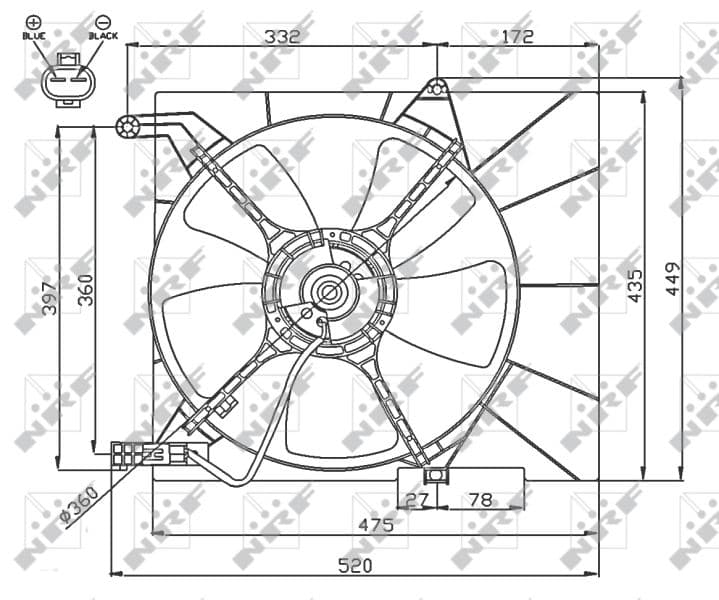 Ventilators, Motora dzesēšanas sistēma NRF 47751 1