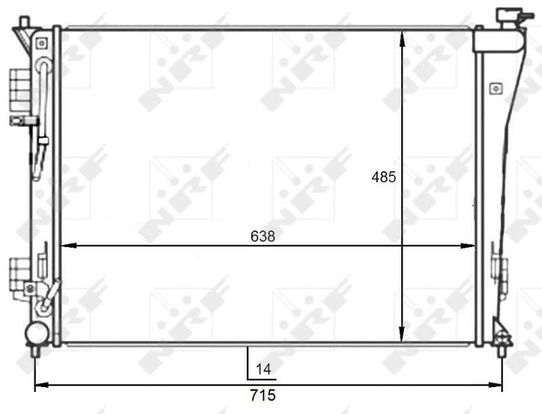 Radiators, Motora dzesēšanas sistēma NRF 59097 1