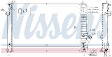 Radiators, Motora dzesēšanas sistēma NISSENS 616904 6