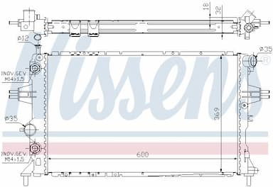 Radiators, Motora dzesēšanas sistēma NISSENS 63247A 5